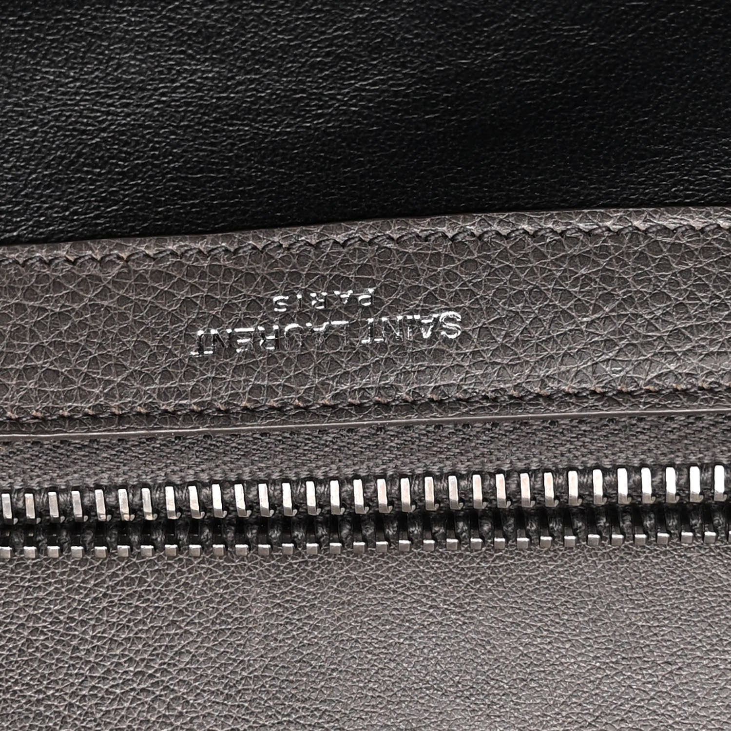 Saint Laurent Sheepskin Matelasse Chevron Monogram Large College Satchel Dark Anthracite 6 of 11