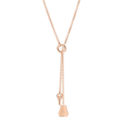 Hermes 18K Rose Gold PM Kelly Clochette Necklace 1 of 7