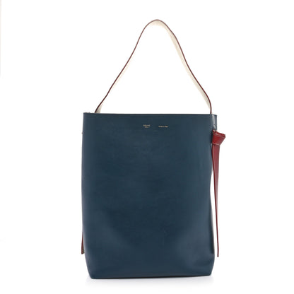Celine Shiny Smooth Calfskin Small Twisted Cabas Navy Black 1 of 11