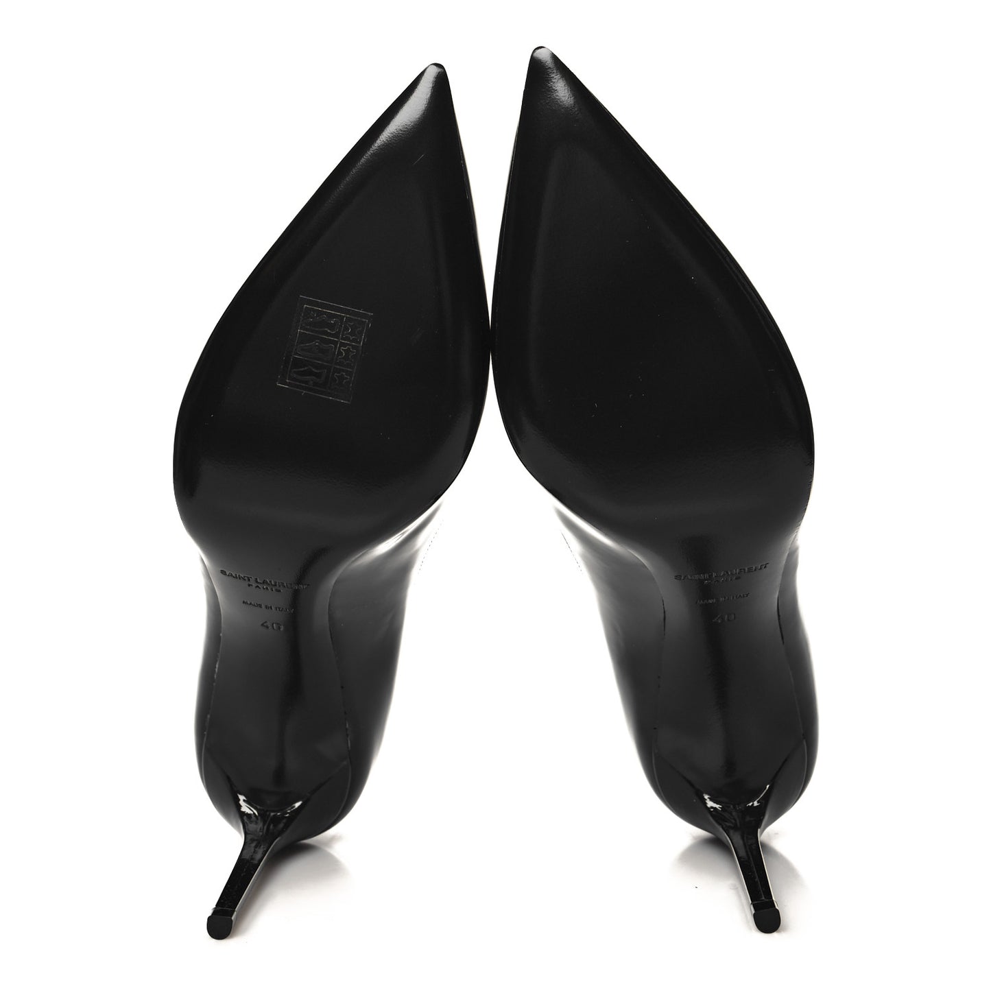 Patent Calfskin Zoe 85 Pump 40 Black