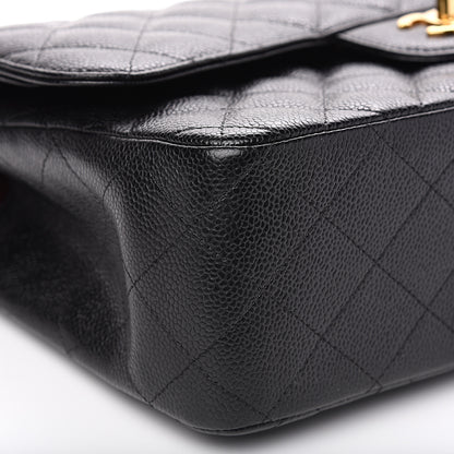Chanel Caviar Quilted Jumbo Double Flap Black 8 of 10