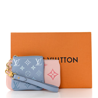 Louis Vuitton Empreinte Monogram Giant By The Pool Trio Pouch Rosebud Summer Blue Cream Saffron 10 of 10