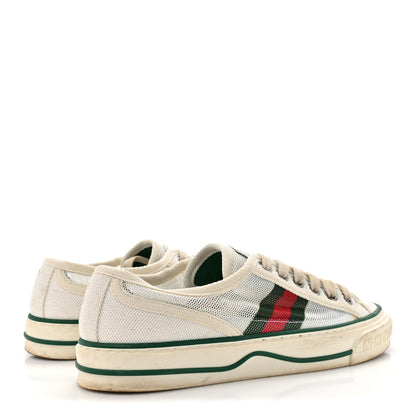 Gucci Mesh Web Womens 1977 Tennis Sneakers 35 Great 35.5 White Mystic White 5 of 9