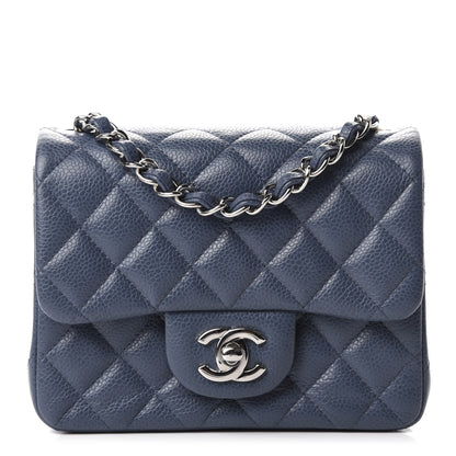 Chanel Caviar Quilted Mini Square Flap Dark Blue 1 of 11
