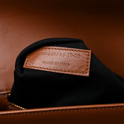 Saint Laurent Smooth Calfskin Le Maillon Satchel Brown 7 of 13