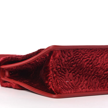 Fendi Velluto Astrakan Vitello Dolce F is Fendi Kan I Shoulder Bag Rosso 9 of 10