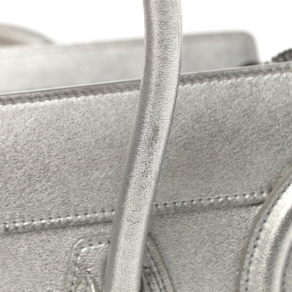 Celine Laminated Lambskin Micro Luggage Silver 20 of 26