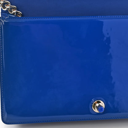 Chanel Patent Calfskin Quilted New Medium Plexiglass Boy Flap Blue 11 of 11