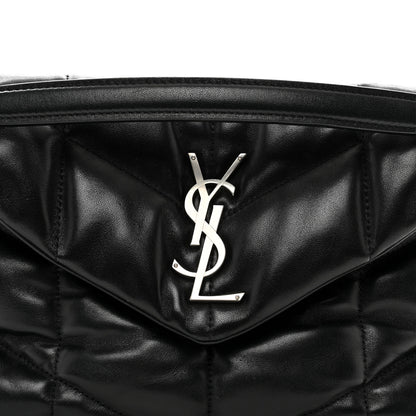 Saint Laurent Lambskin Quilted Small Loulou Puffer Monogram Chain Satchel Black 5 of 10