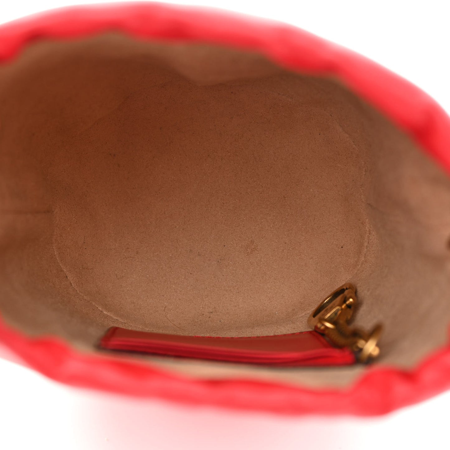 Calfskin Matelasse Mini GG Marmont 2.0 Bucket Bag Hibiscus Red