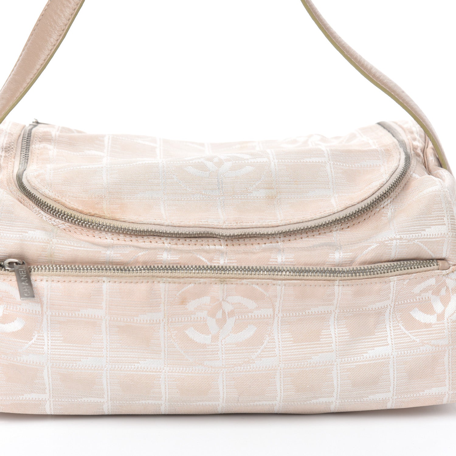 Chanel Nylon Travel Cosmetic Case Beige 9 of 11