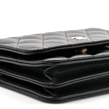 Chanel Caviar Quilted Mini Wallet On Chain WOC Black 11 of 12