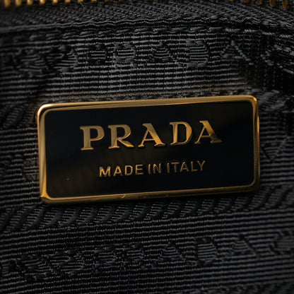 Prada Shiny Nappa Large Bonnie Shoulder Bag Black 6 of 11