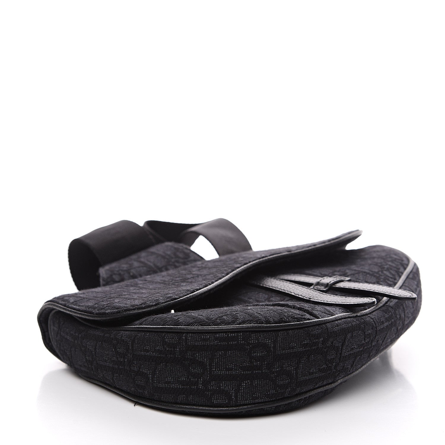 Christian Dior Oblique Mens Saddle Bag Black 3 of 9