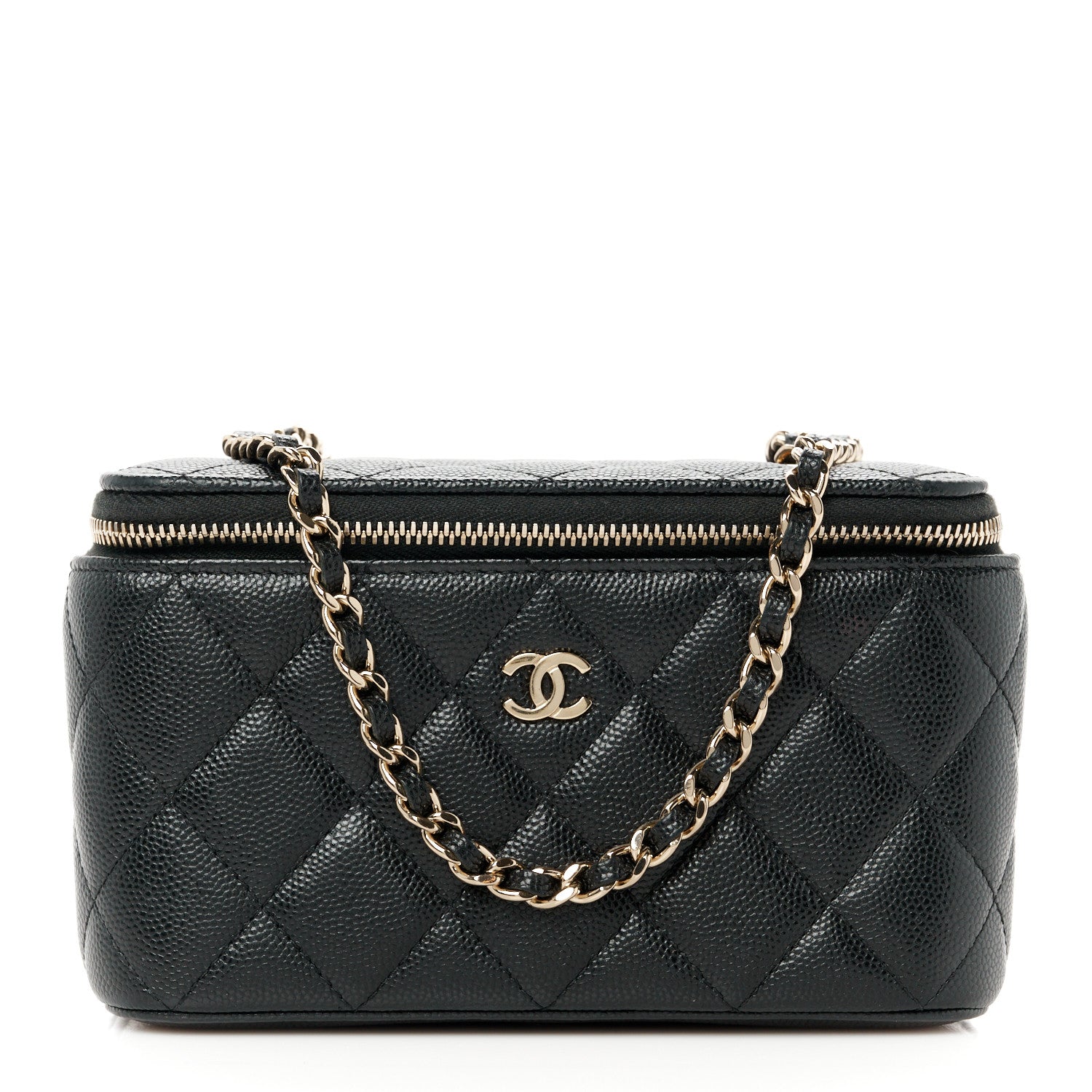 Chanel Caviar Quilted Small Vanity Case With Chain Black 1 of 10