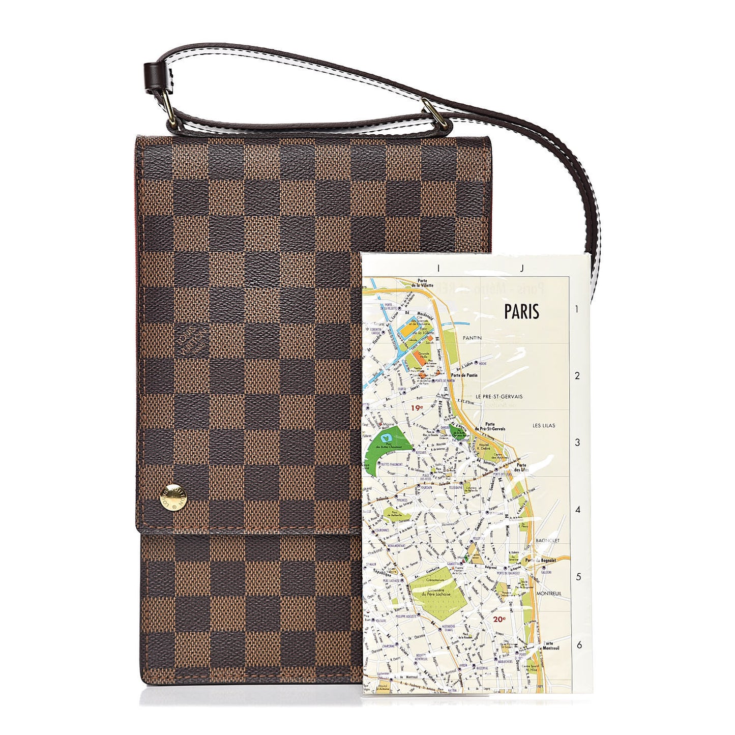 Damier Ebene Portobello Travel Shoulder Bag
