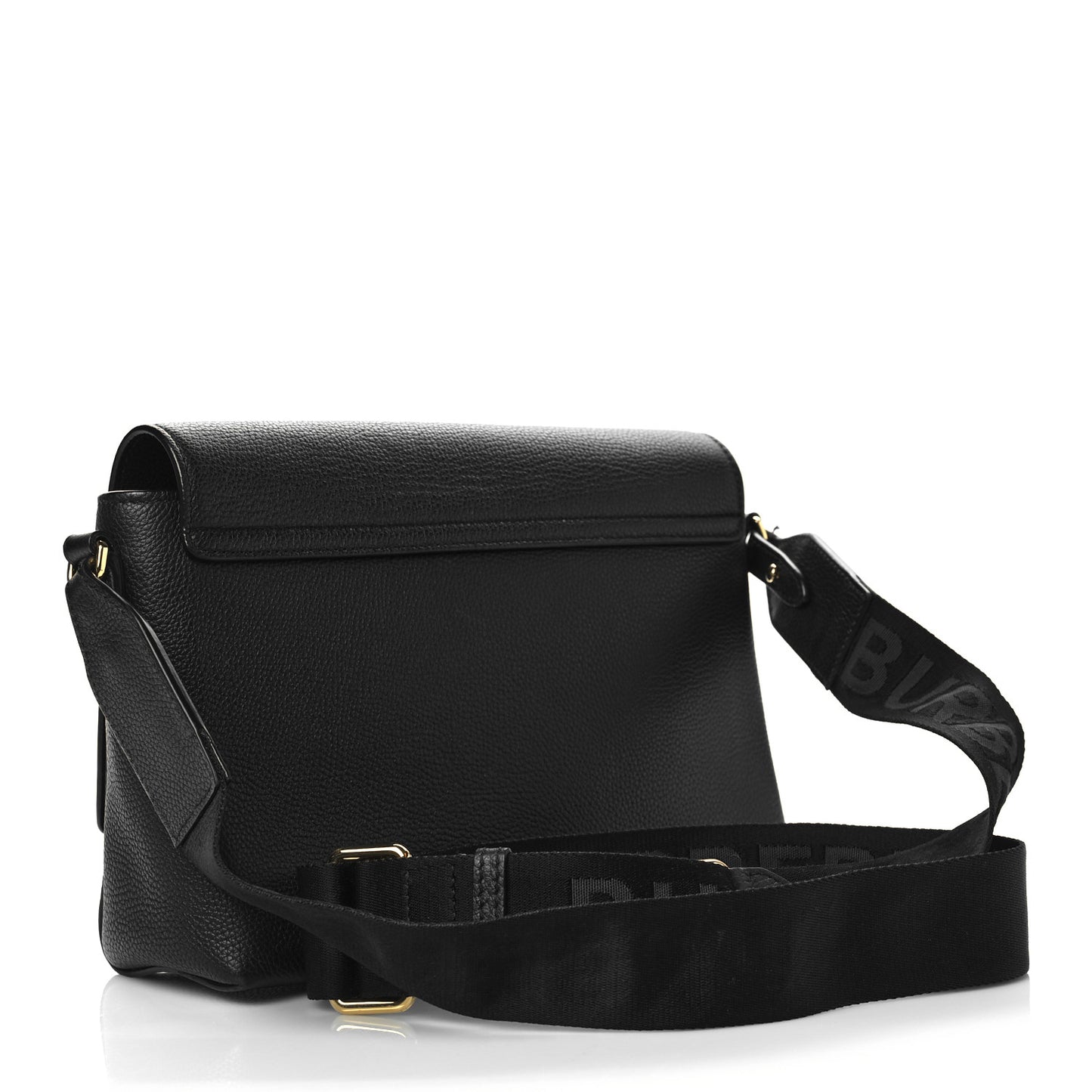 Grainy Calfskin Vintage Check Note Crossbody Bag Black