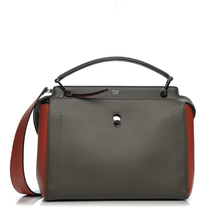 Fendi Vitello Baltico DotCom Satchel Carbone Bloody Mary Light Blue 1 of 8