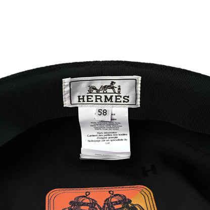 Hermes Cashmere Swift Womens Deauville Cap 58 Black 7 of 7