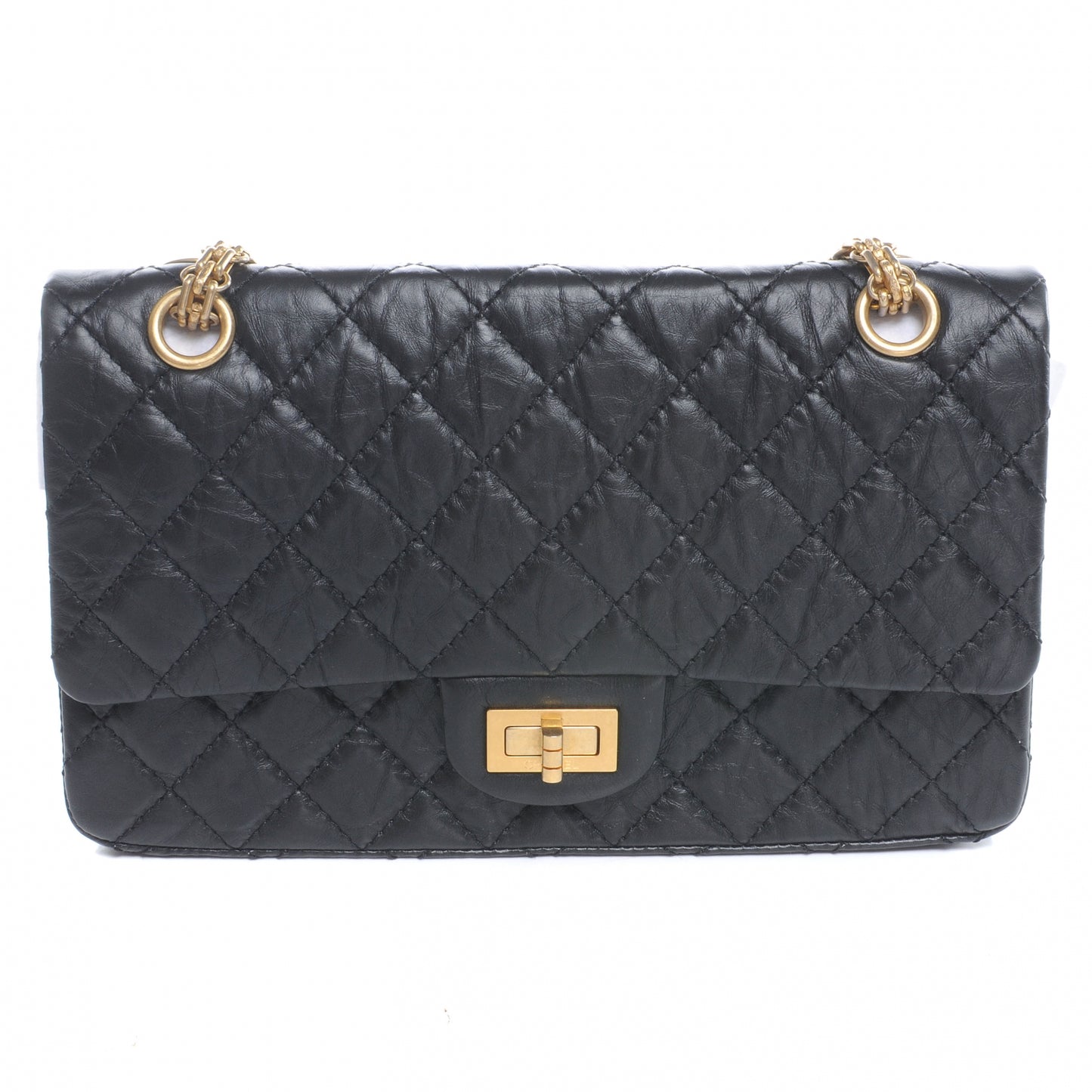 Aged Calfskin 2.55 Reissue 225 Flap Black
