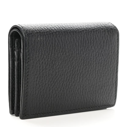 Gucci Pebbled Calfskin GG Marmont Card Case Black 3 of 7