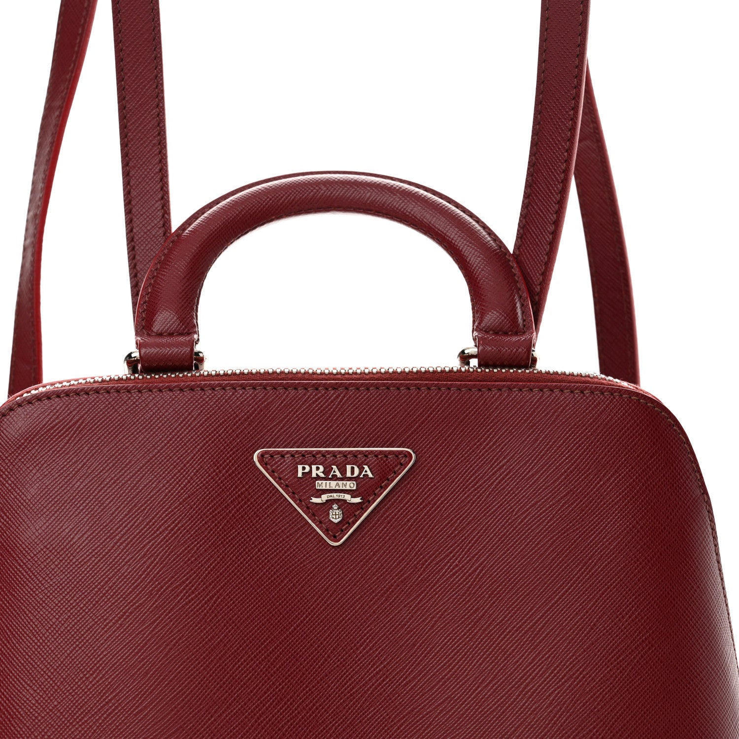 Prada Saffiano Lux Promenade Backpack Cherry 8 of 18