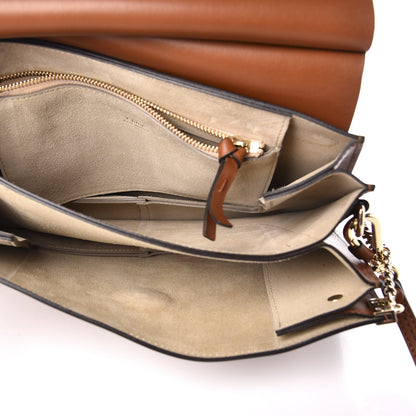 Chloe Suede Calfskin Medium Faye Shoulder Bag Tobacco 4 of 10