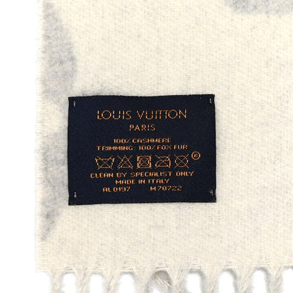 Louis Vuitton Cashmere Fox Fur Monogram Reykjavik Scarf 3 of 3