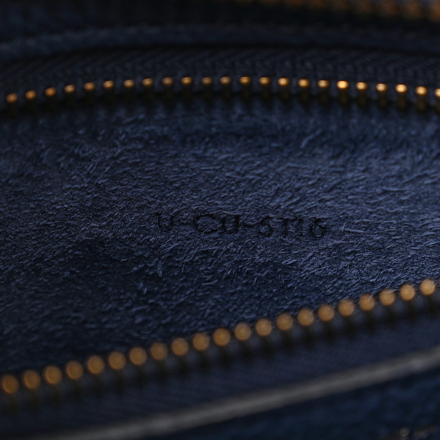 Drummed Calfskin Micro Luggage Marine