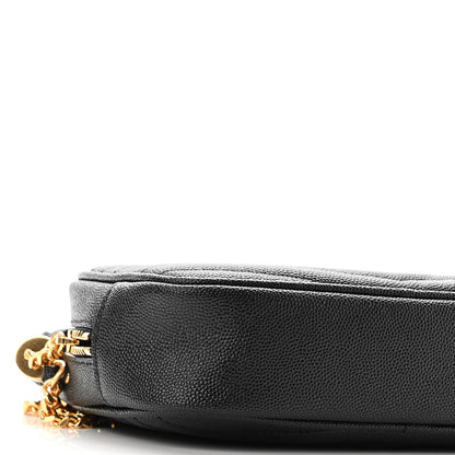 Saint Laurent Grain De Poudre Matelasse Monogram Mini Lou Camera Bag Black 9 of 11