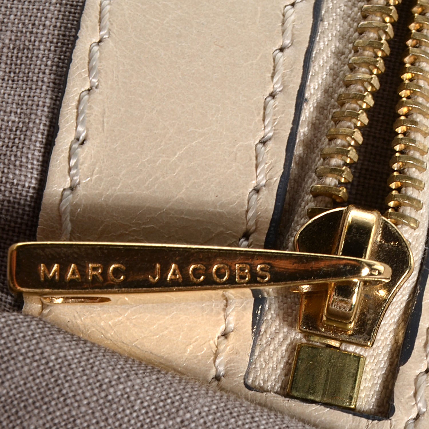 Marc Jacobs Calfskin Patchwork Little Stam Beige 8 of 9