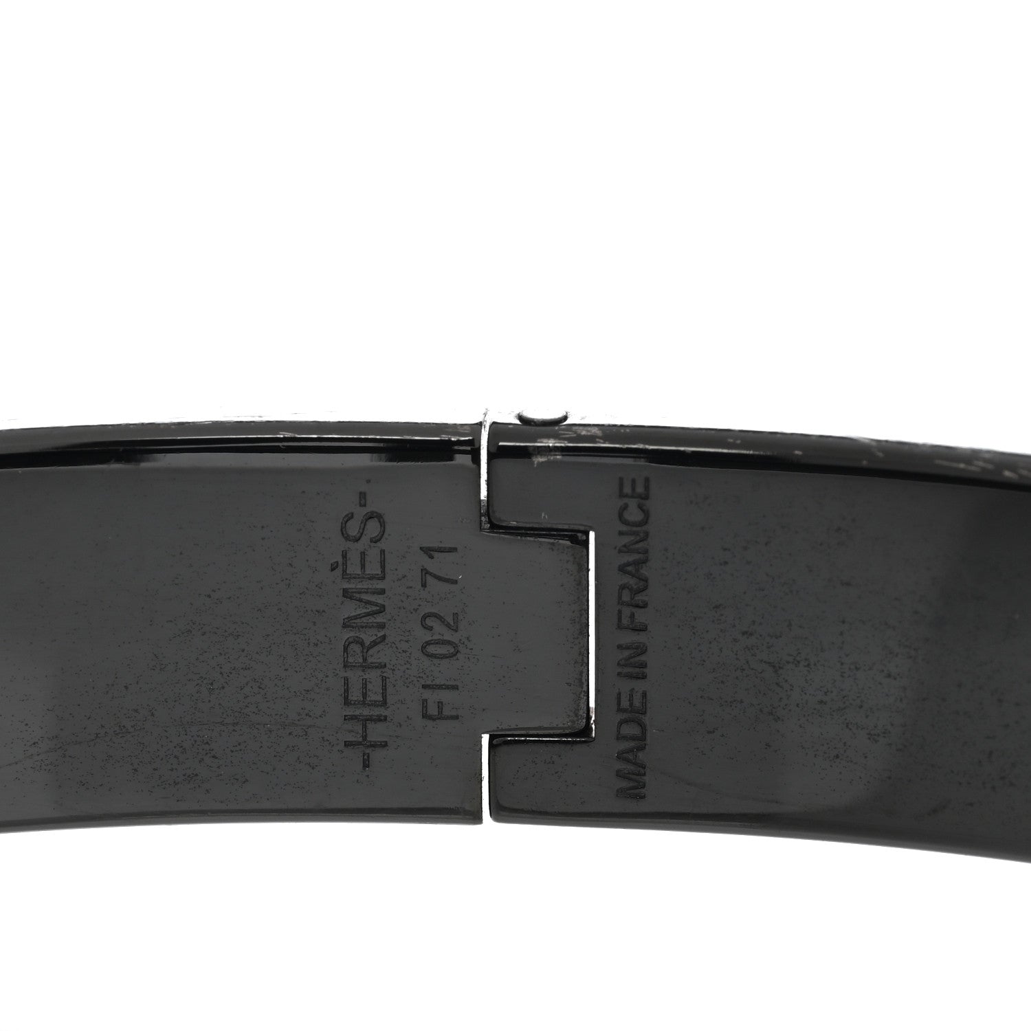 Hermes Matte Enamel Narrow Clic Clac HH Bracelet T5 So Black 3 of 3