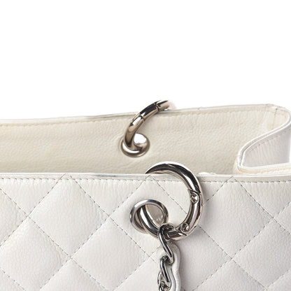 Chanel Caviar Quilted Grand Shopping Tote GST White 17 of 18