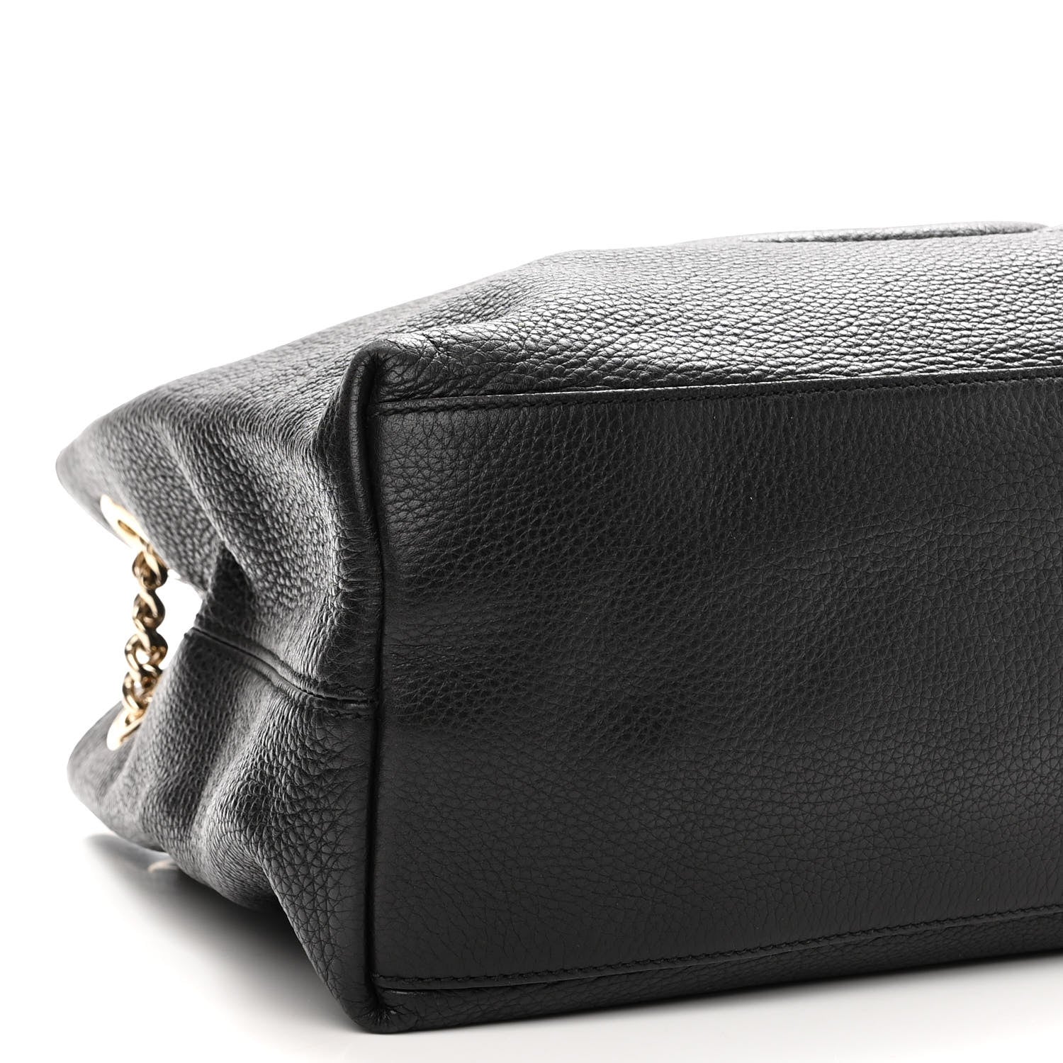 Gucci Pebbled Calfskin Medium Soho Chain Shoulder Bag Black 9 of 11