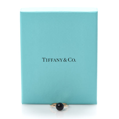 Tiffany 18K Rose Gold Black Onyx 8mm HardWear Ball Ring 47 4.25 5 of 5