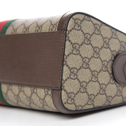 Gucci GG Supreme Monogram Web Medium Ophidia Boston Brown 10 of 10