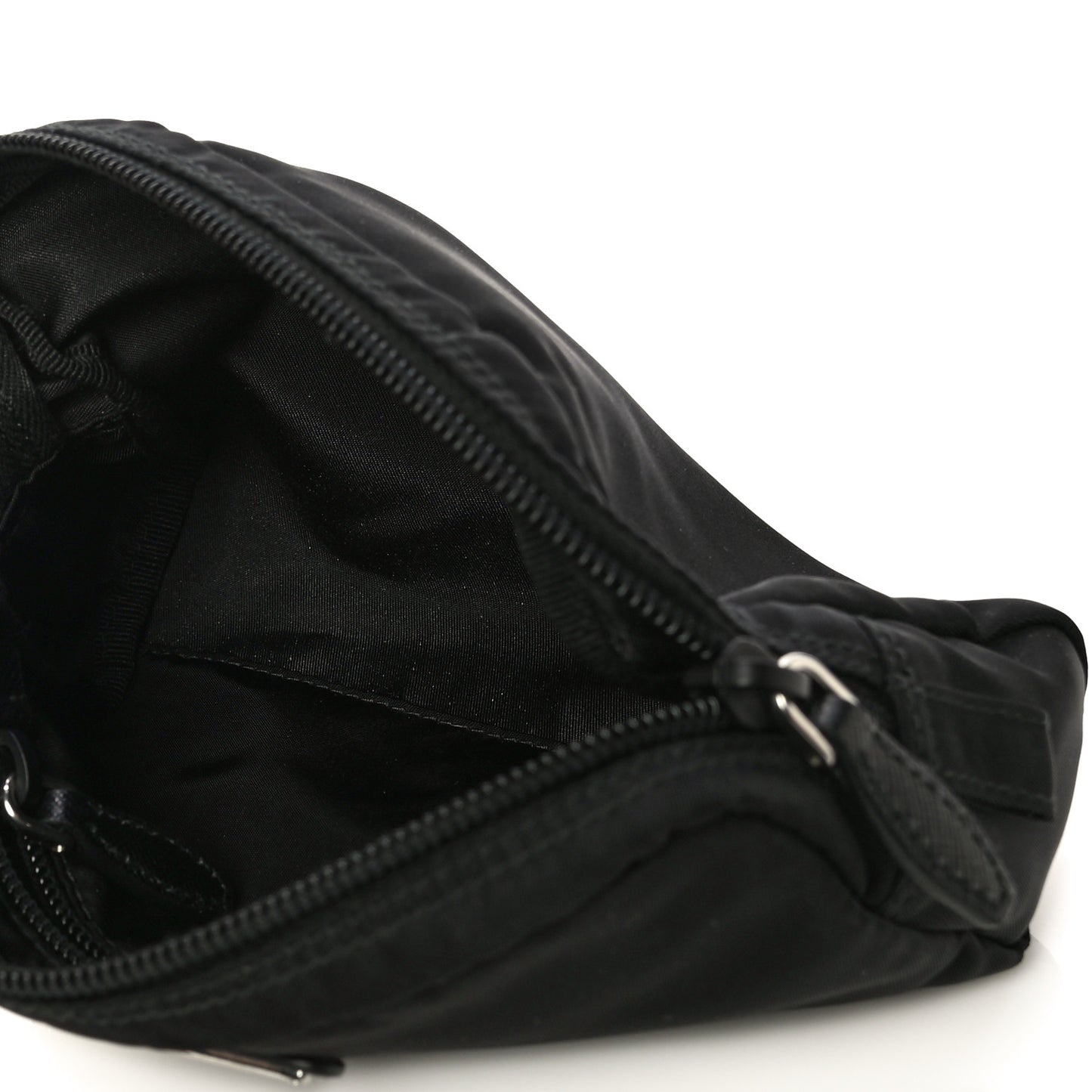 Tessuto Nylon Saffiano Pouch Black