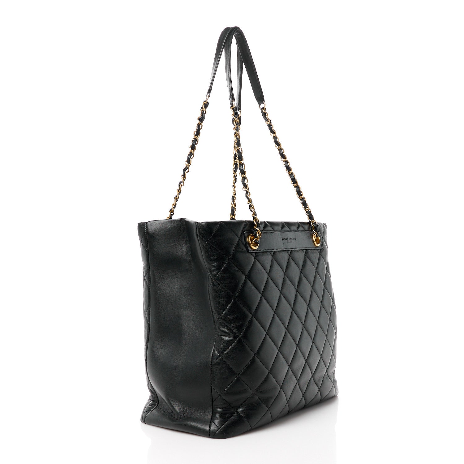Chanel Lambskin Quilted Trendy CC Tote Black 3 of 13