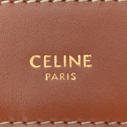 Celine Calfskin Canvas Triomphe Teen Cabas De France White 6 of 10