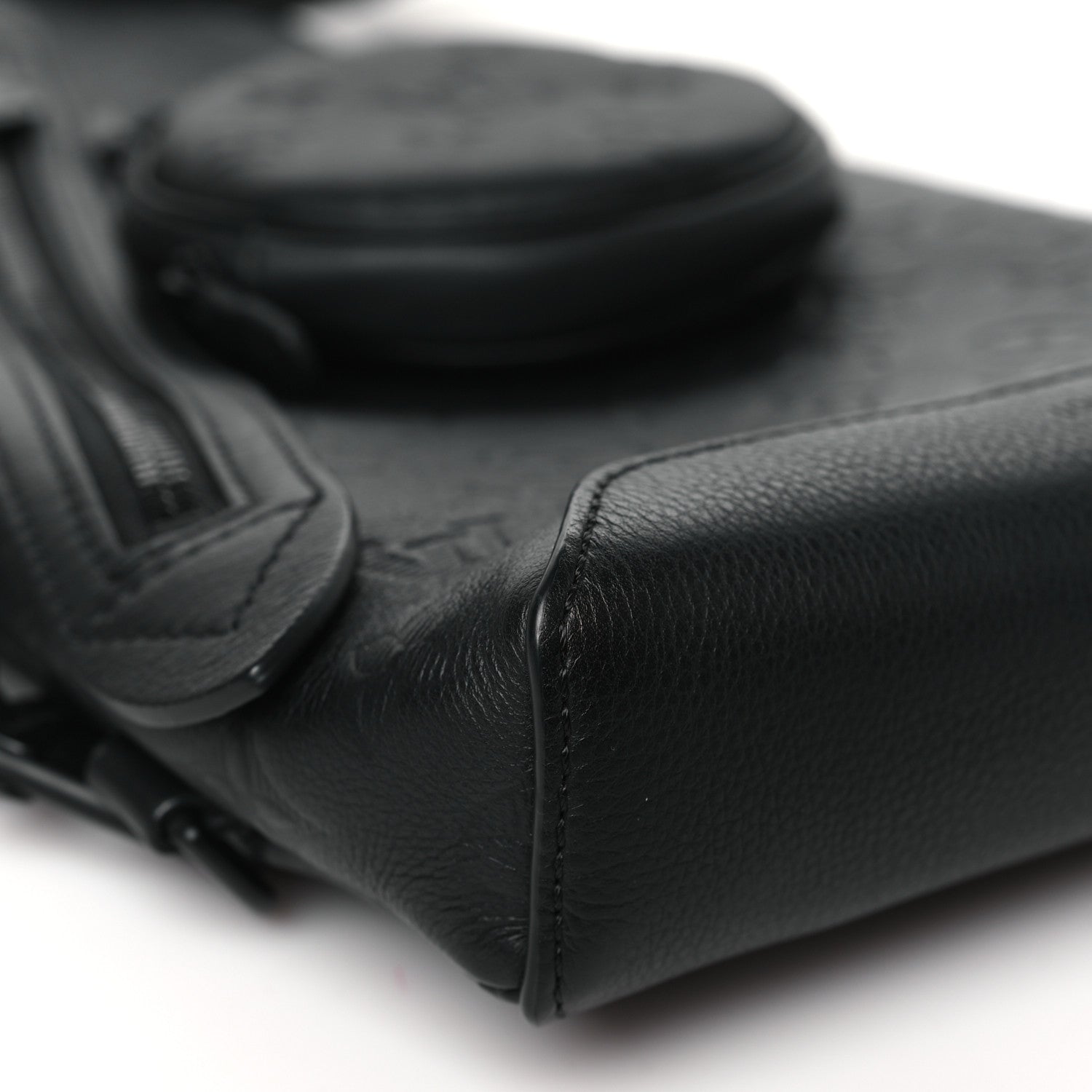 Louis Vuitton Calfskin Shadow Monogram Duo Slingbag Black 9 of 10