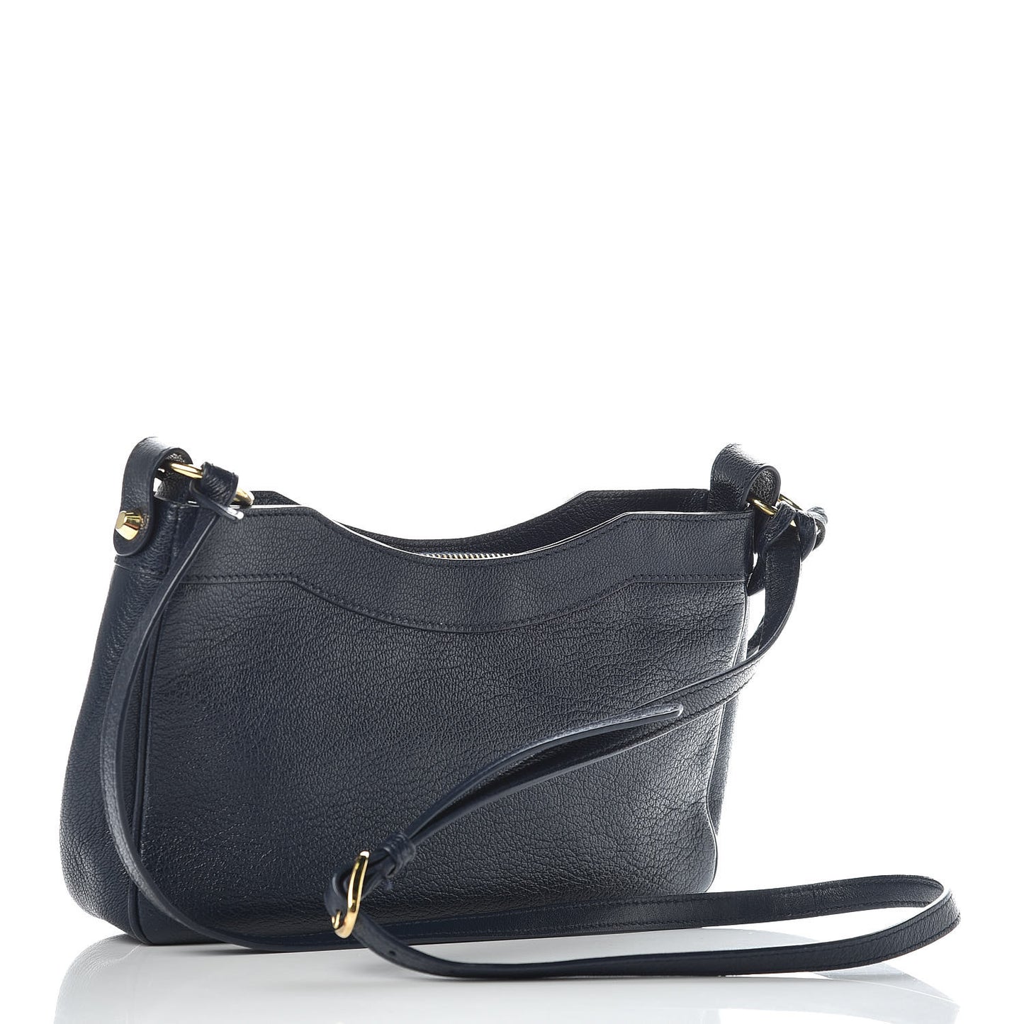 Chevre Gold Metallic Edge Hardware Hip Bleu Nuit