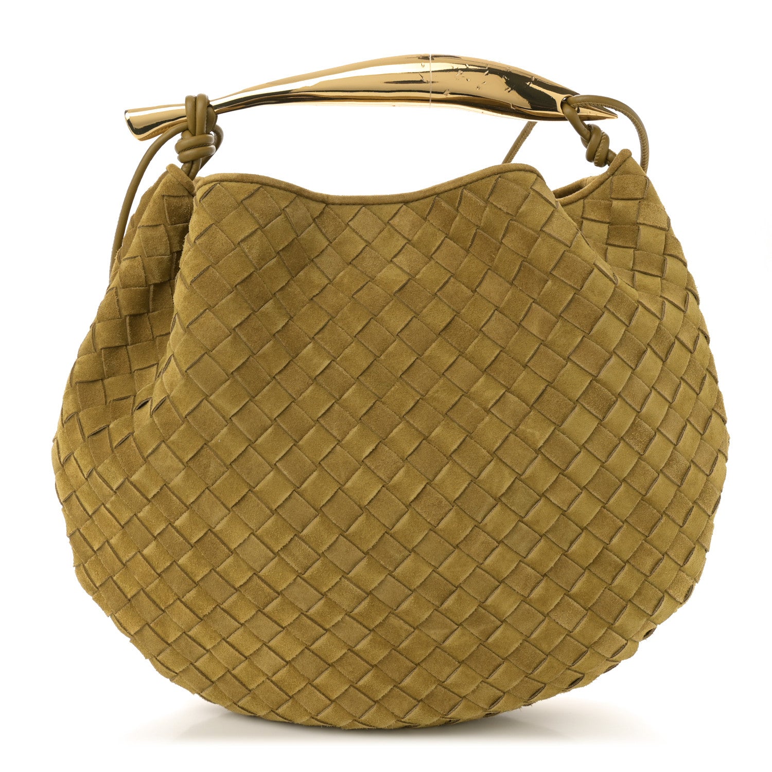 Bottega Veneta Suede Intrecciato Medium Sardine Bag Limonite 1 of 11