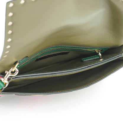 Valentino Garavani Nappa Canvas Camouflage Rockstud Wristlet Clutch Multicolor 6 of 8