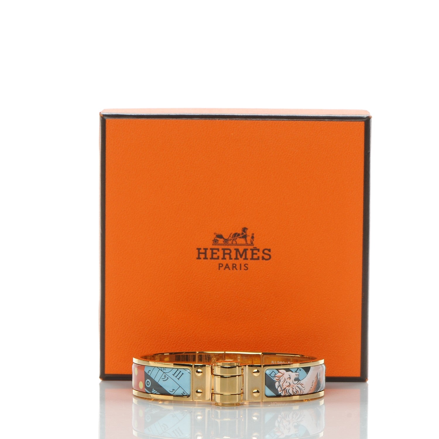 Hermes Enamel Printed Astrologie a Pois Hinged Bracelet S Romantique 5 of 5