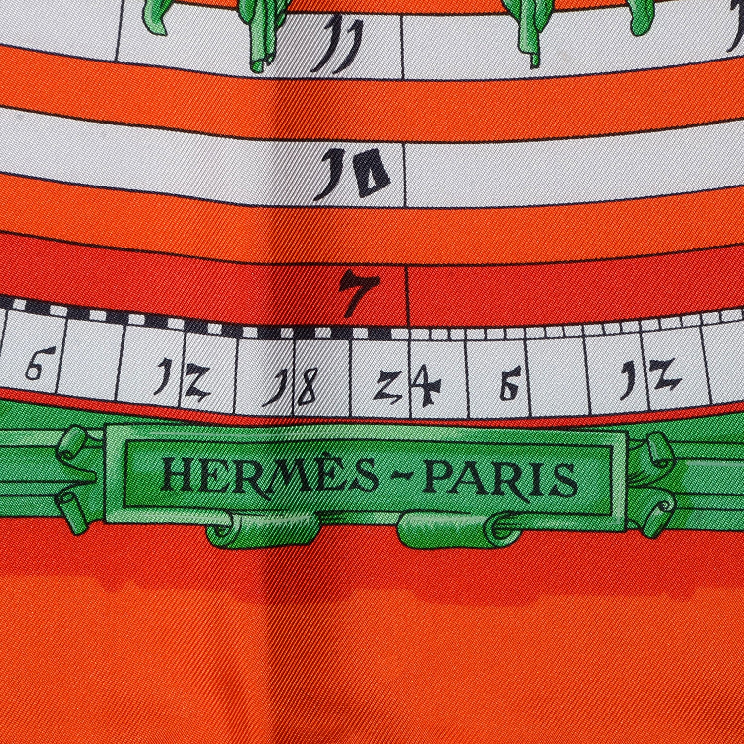 Hermes Silk Astrologie Scarf 90 Capucine Menthe Blanc 3 of 5