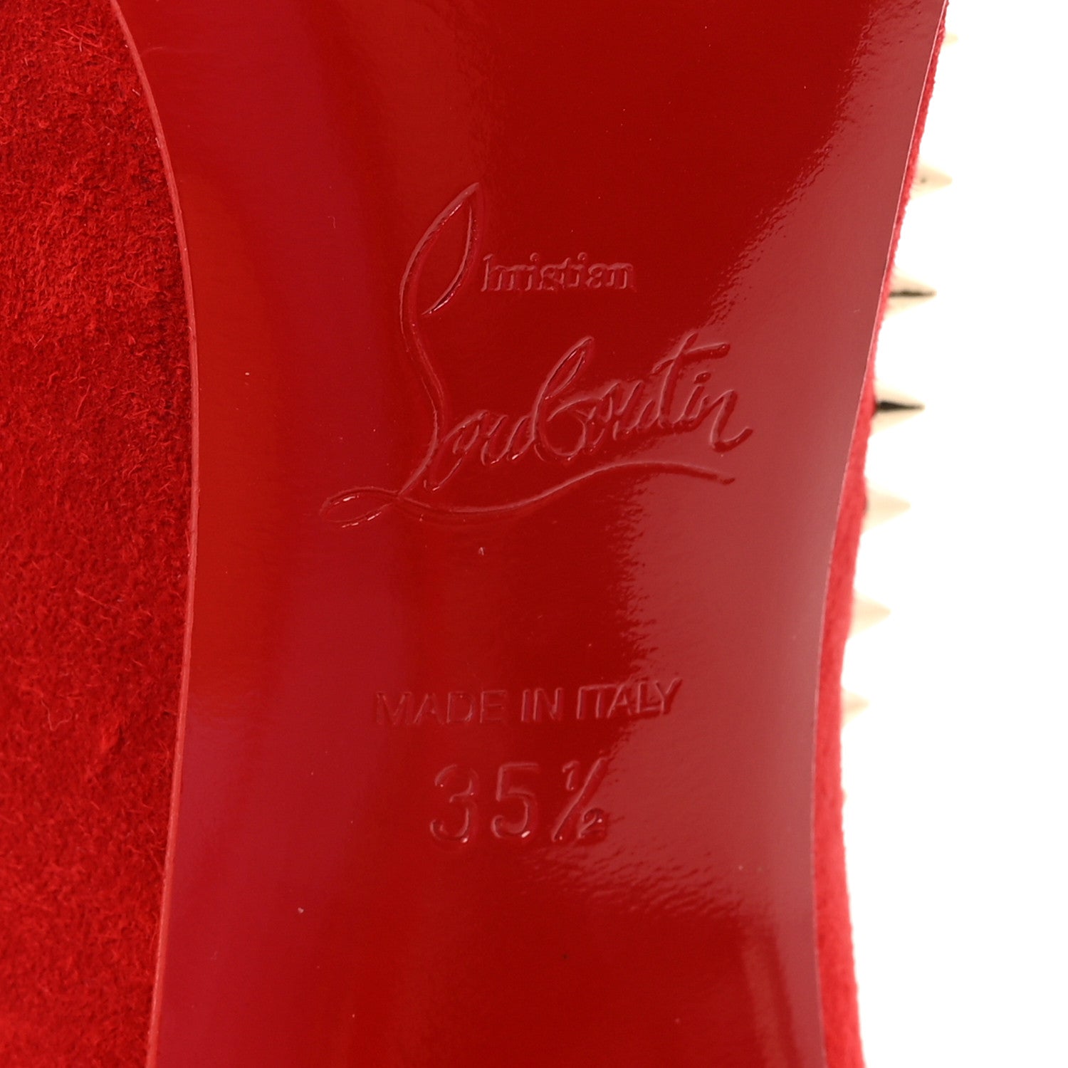 Christian Louboutin Veau Velours Anjalina 85 Pumps 35.5 Loubi 7 of 9