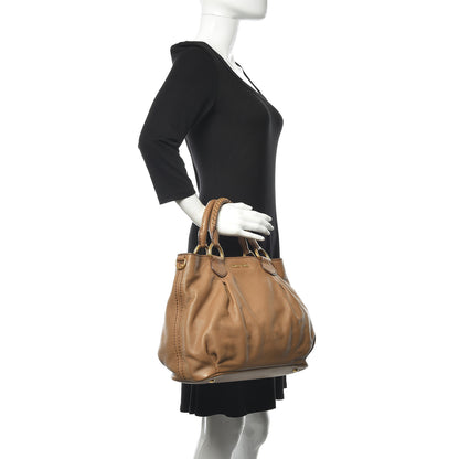 Miu Miu Vitello Daino Top Handle Tote Cammeo 2 of 9