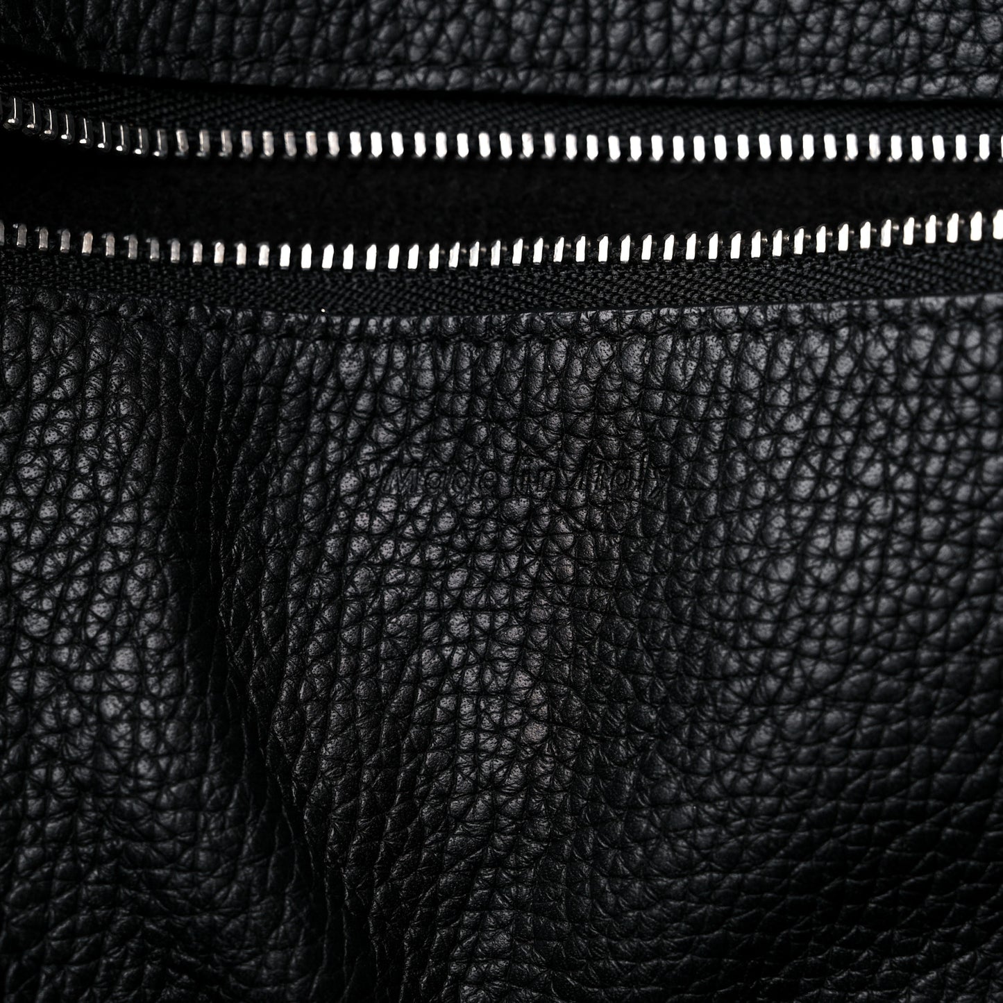 Supple Grained Calfskin Medium Big Bag Black