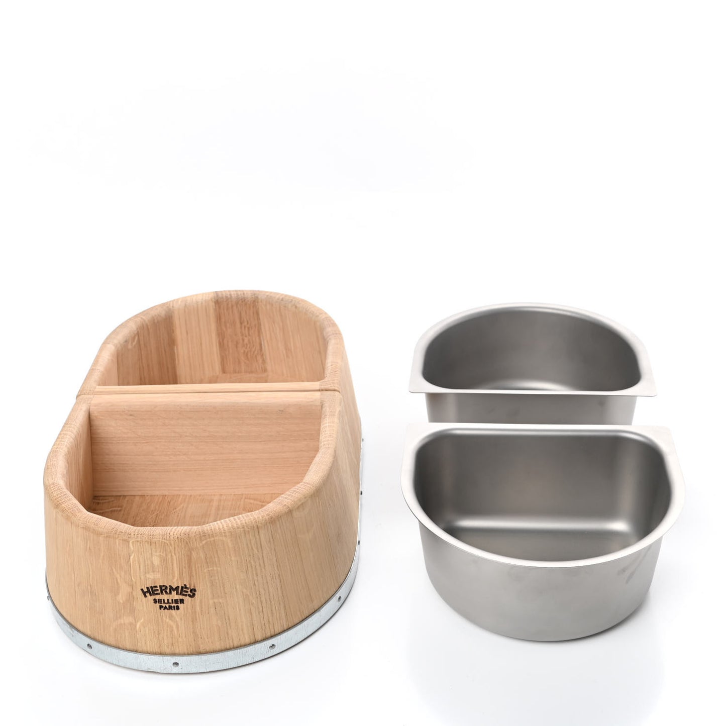 Oak Wood Large Chaine d'Ancre Dog Bowl Naturel