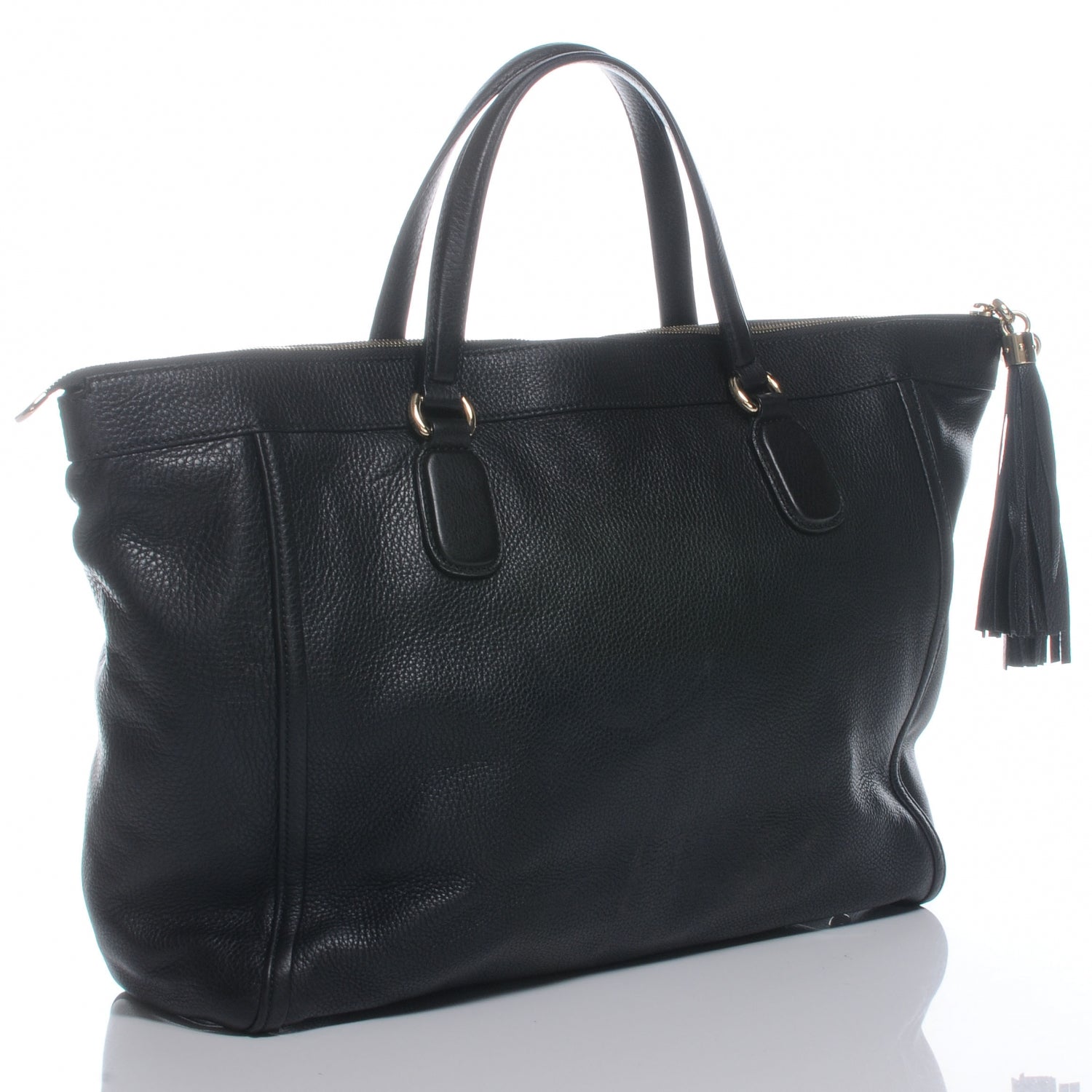 Gucci Pebbled Calfskin Large Soho Top Handle Bag Black 3 of 8